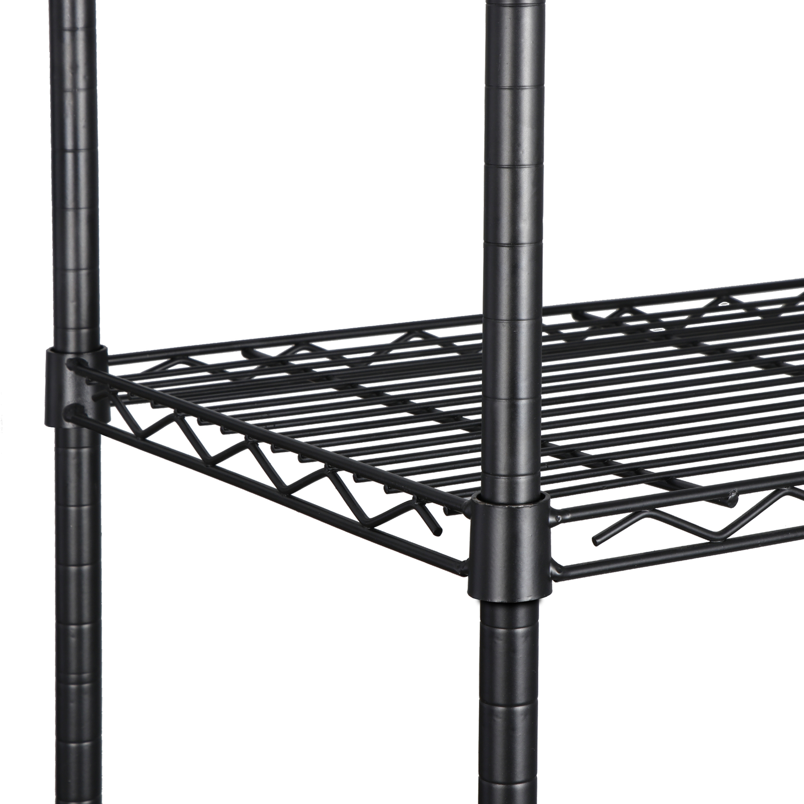 4-Tier Wire Shelving Rack Shelf Household Kitchen Storage Metal Shelf Organizer