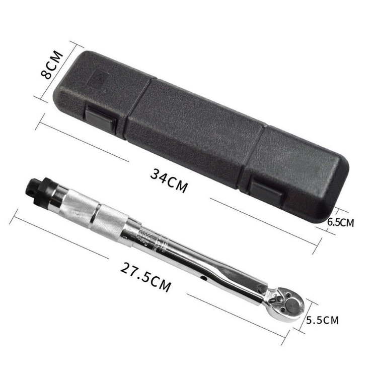 1/4 Inch Drive 5-25N.m Micrometer Adjustable Torque Wrench Spanner Hand Car Tool