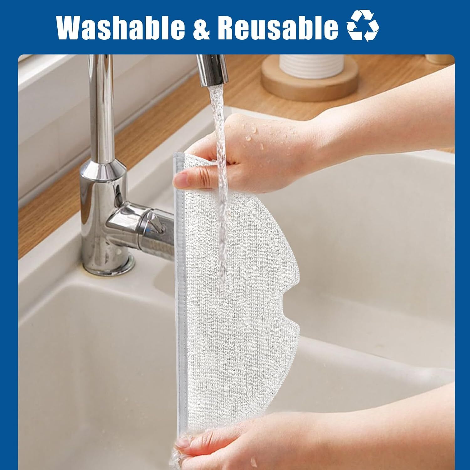 5 Pack Mop Cloth for Xiaomi 1C/STYTJ01ZHM, For Dreame F9 D9 Vacuum Cleaner