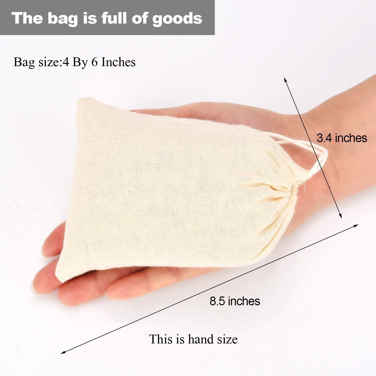 50 Pieces 4 x 6 Inches Muslin Cotton Drawstring Bags Canvas Linen Sachet Bag …