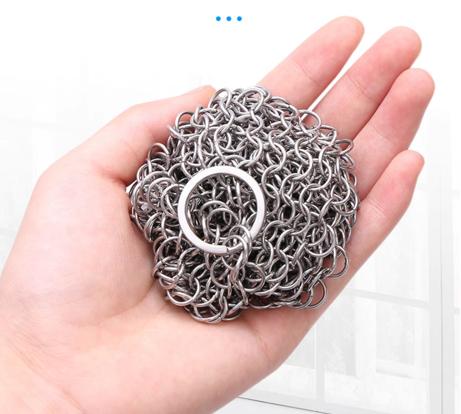 3 Size Kitchen Cleaning Stainless Steel Cleaner Scrubber Reusable Washing Net Ru