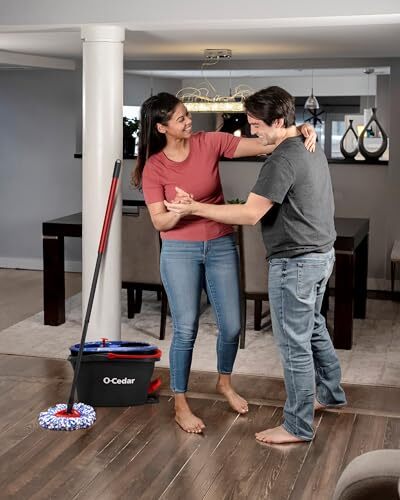 O-Cedar EasyWring RinseClean Microfiber Spin Mop & Bucket Floor Cleaning System