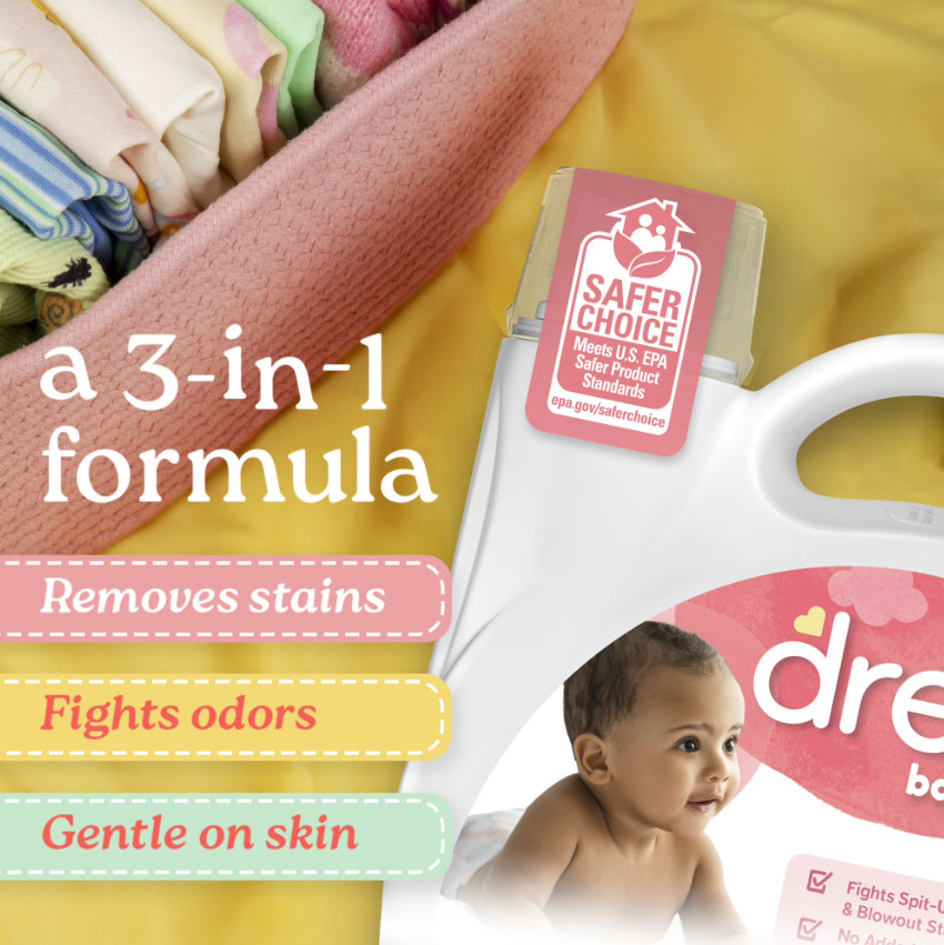 ( 2 Pack ) Dreft Liquid Laundry Detergent for Babies, 105 fl oz, 80 Loads