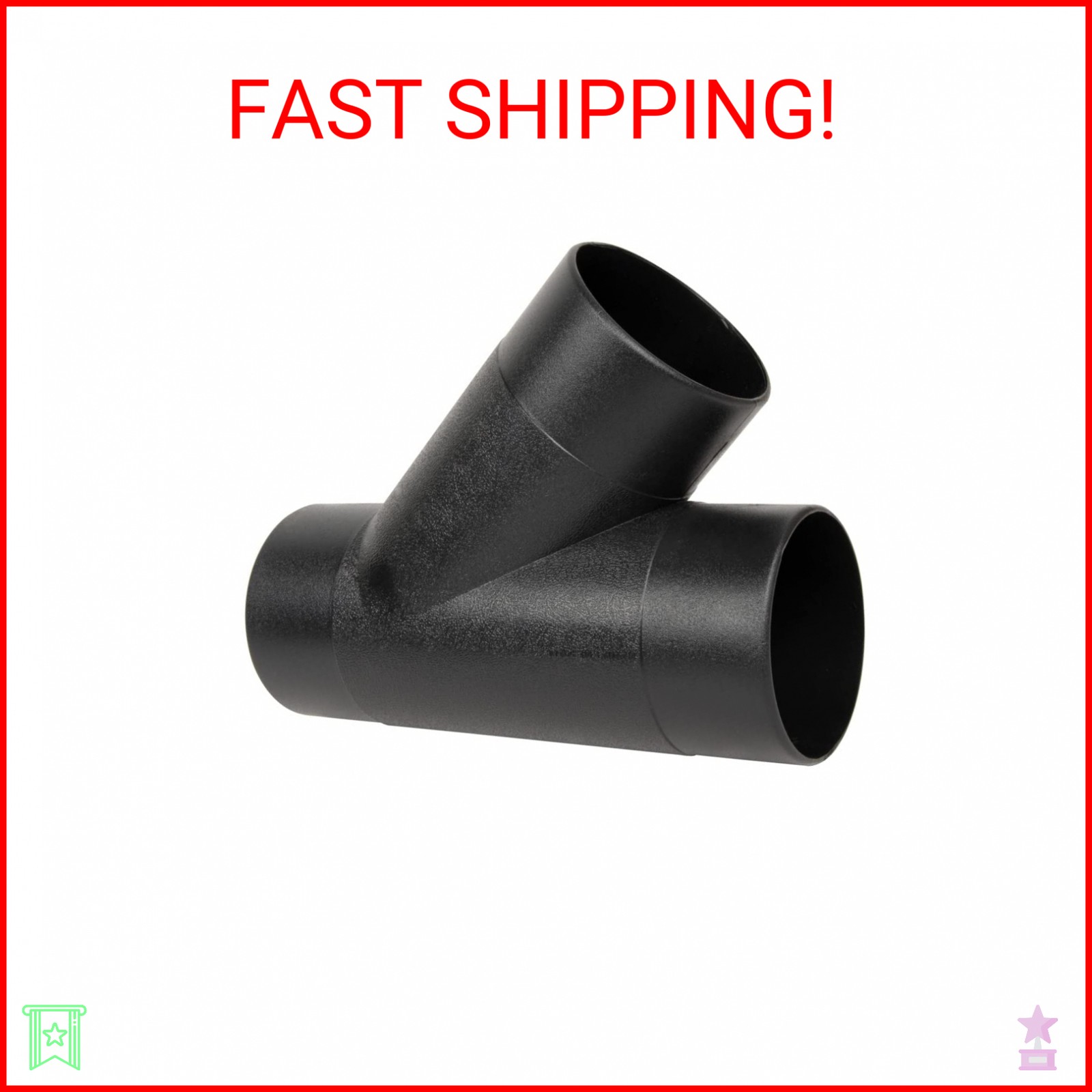 POWERTEC 4 Inch Y Fitting for 4″ Dust Collection Hose, 4 Inch Dust Collection Ho