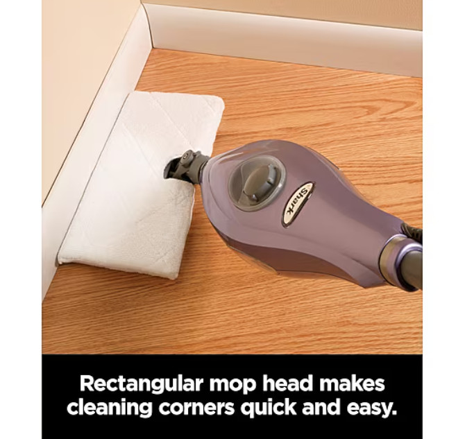 Shark Steam Pocket Mop with Washable Pads for Hard Floors, Lightweight, Purple