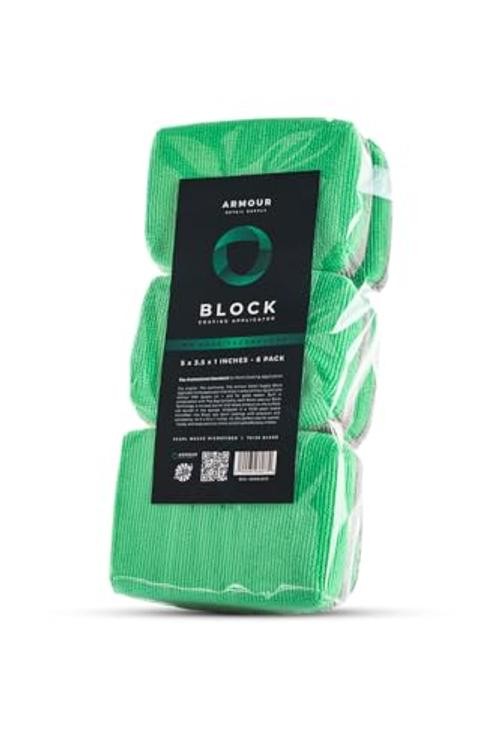 – Block Coating Applicator – Premium Microfiber Suede Car Detailing Pads for