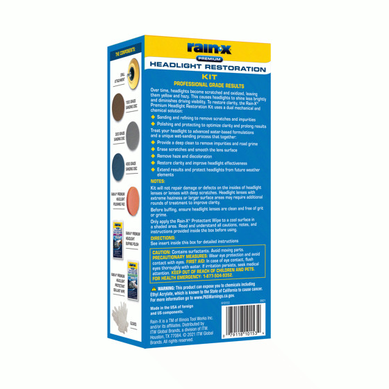 Rain-x Premium Headlight Restoration Kit – 610153