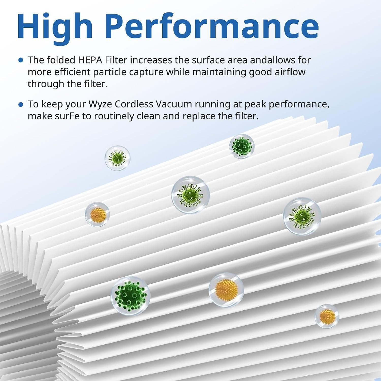 Replacement Filters for Wyze Cordless Vacuum Cleaner,Removable and Washable |…