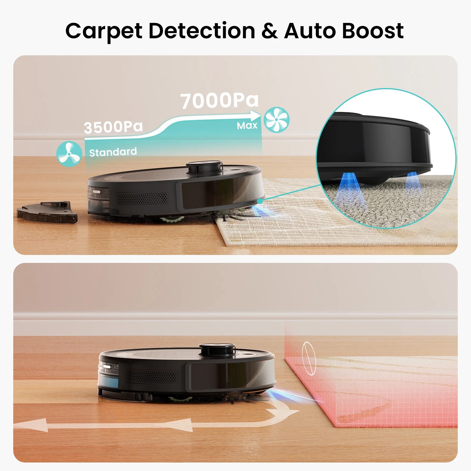 Robot Vacuum & Mop M2 Plus Lidar, 7000Pa Suction, Self-Emptying, Multi-Floor