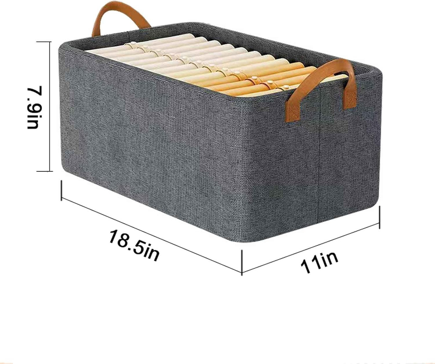 Dustproof Foldable Closet Organizer Baskets – 4PCS Steel Frame Storage Bins