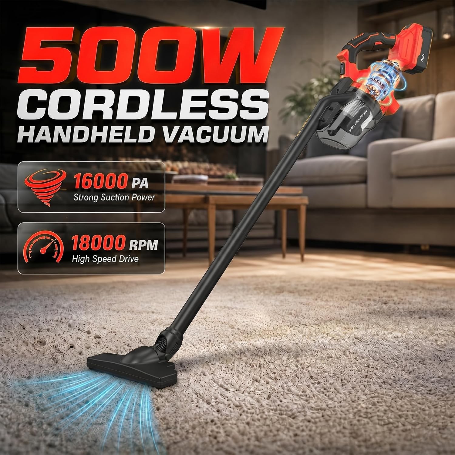 Cordless Vacuum for Milwaukee M18 Battery, 5 in 1 Handheld Electric Vacuum Cl…