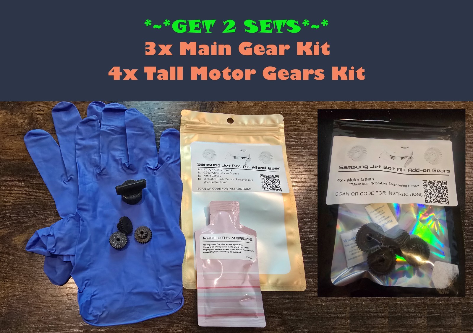 Samsung JetBot+/AI+ Wheel Spin Gear Fix Kit | FULL REPAIR + GUIDE