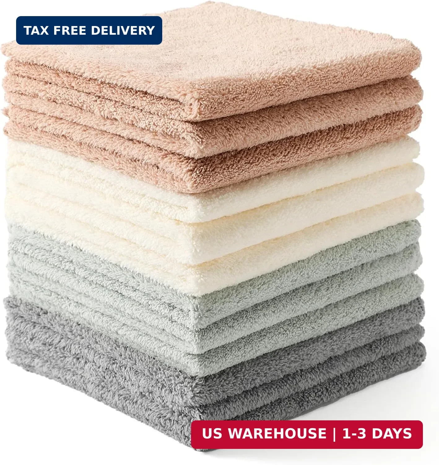 12 Pack Cleaning Cloth,Ultra Soft Absorbent Quick Drying Microfiber Cleaning rag