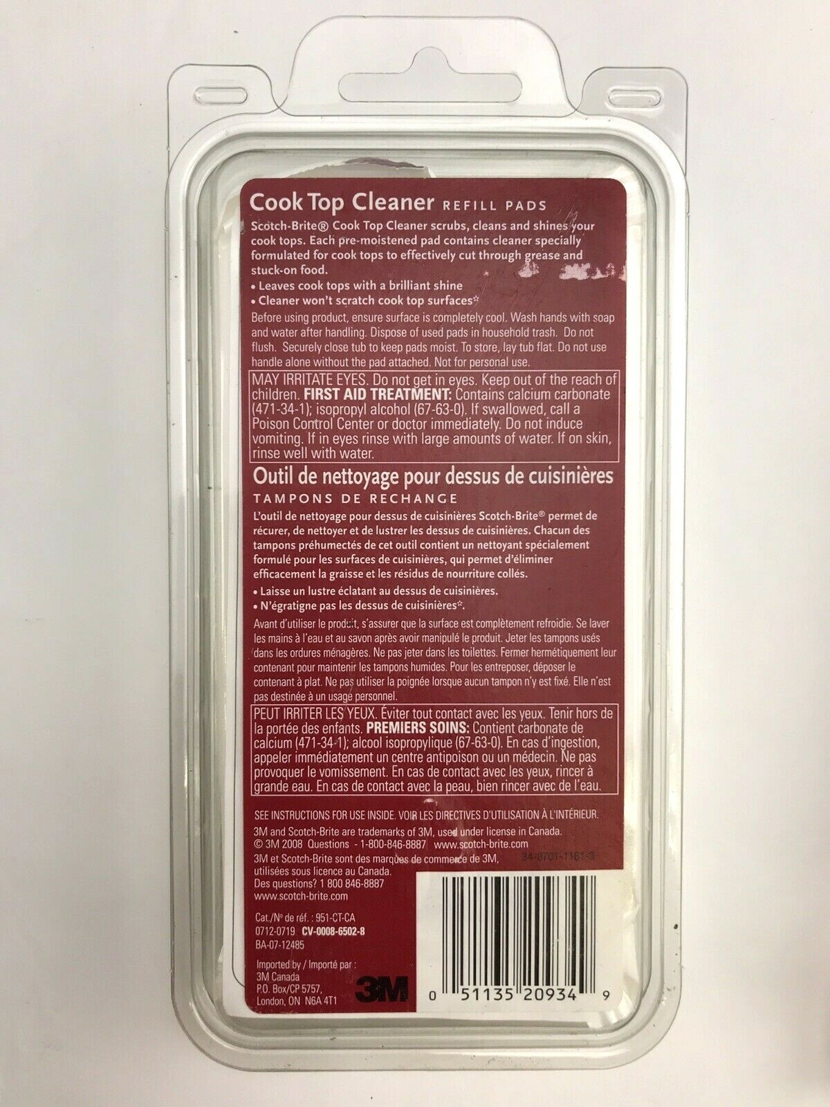 Scotch Brite Cook Top Cleaner Refill Pads (6pc) + Ceramic Stove Top Wipes (24pc)