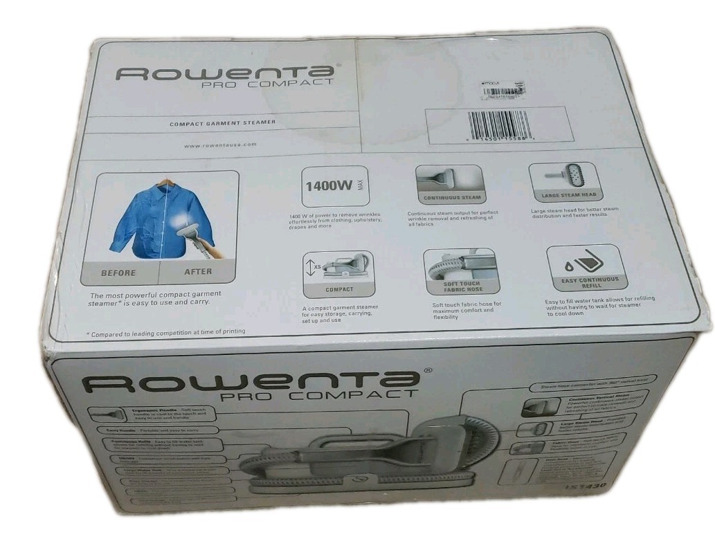 Rowenta Pro Steam Compact Garment Steamer IS1430 Excellent condition》1400 Watts