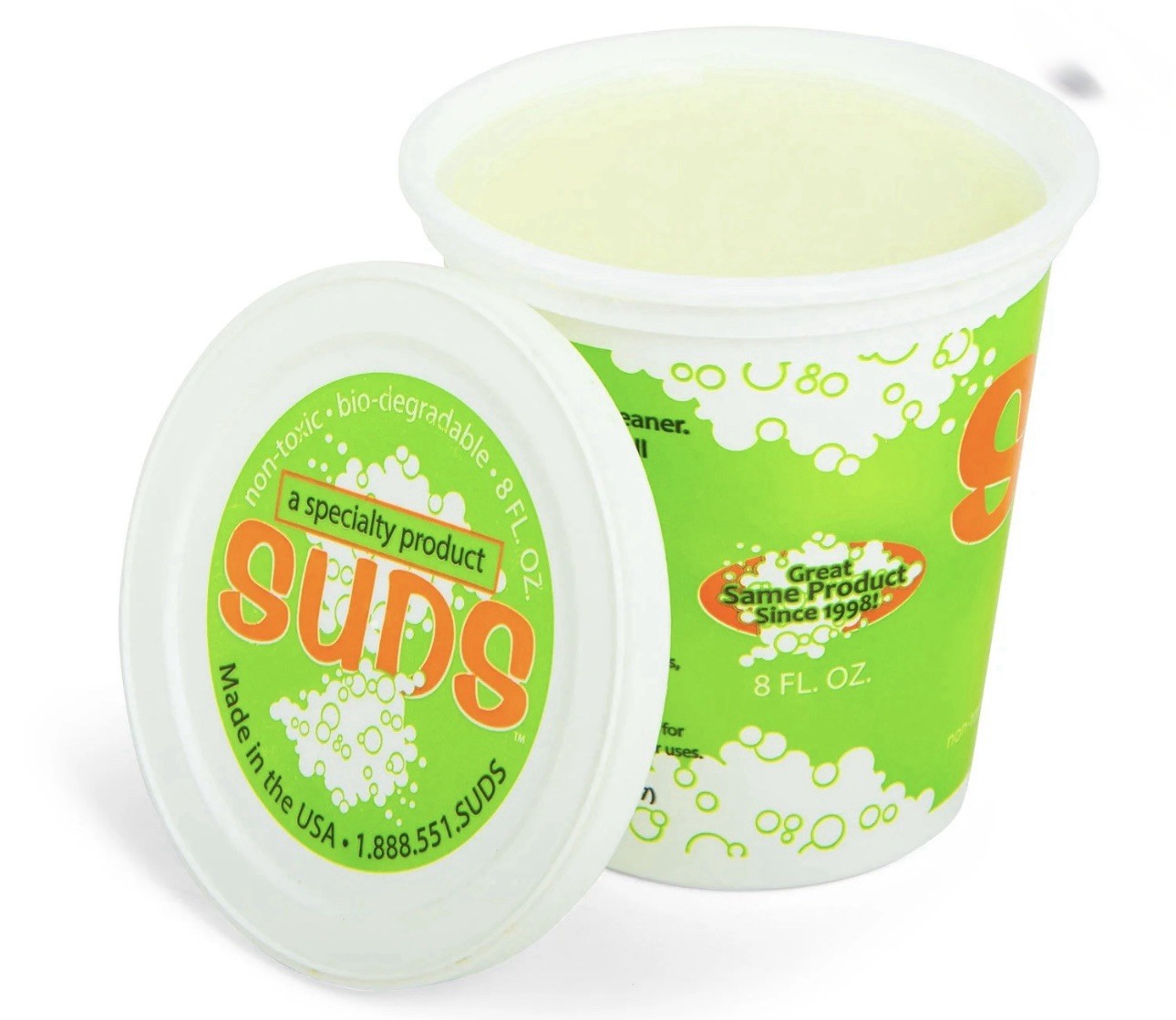 SUDS ALL PURPOSE NON-TOXIC Bio-Degradable CLEANER 8oz NEW 6 Jars Plus Specialty