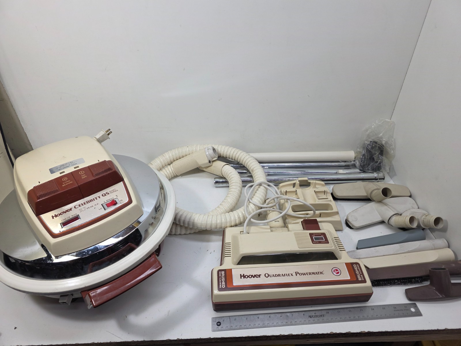 Hoover Celebrity QS Quiet Series Vacuum Flying Saucer Quadraflex Powermatic