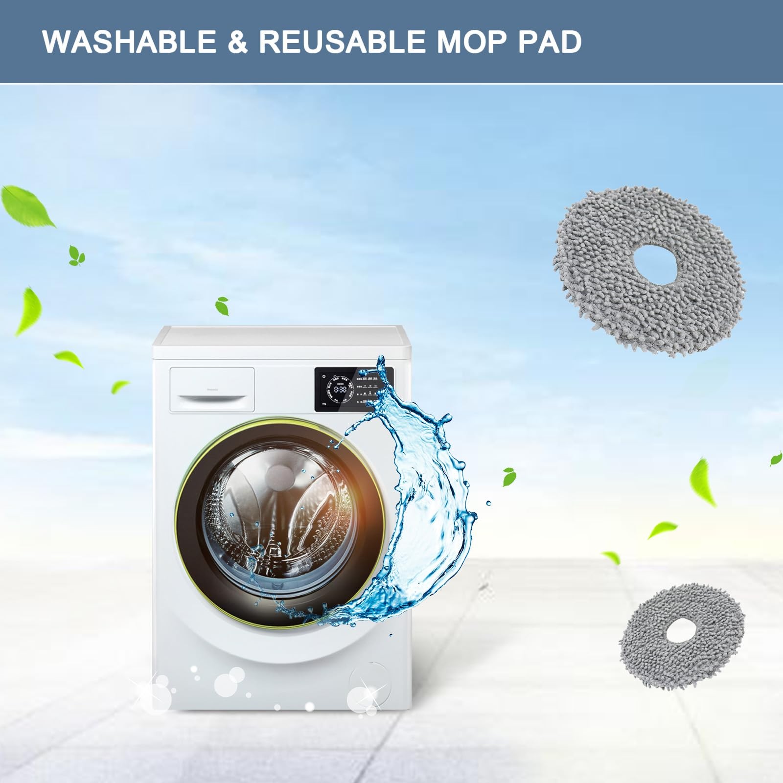 Bycarm Microfiber Mop Cloths Compatible with Roborock Q Revo，Qrevo S, Qrevo P…
