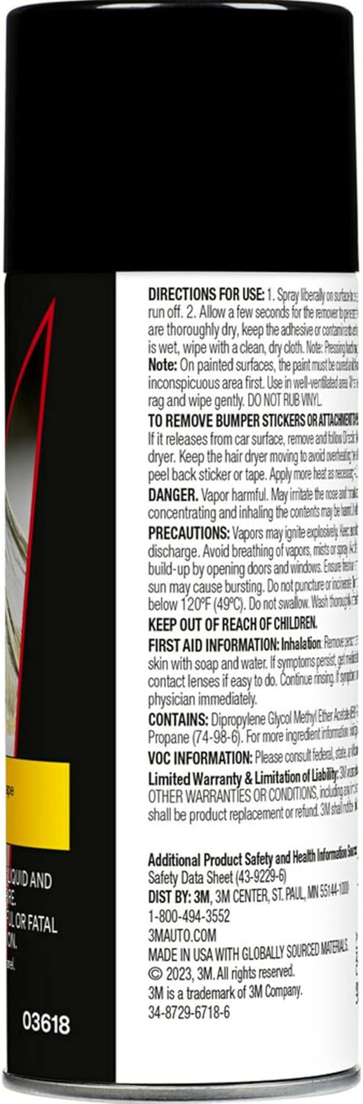3M Adhesive Remover, 12 Oz., Quickly Remove Adhesive, Attachment Tape, Tar, Wax
