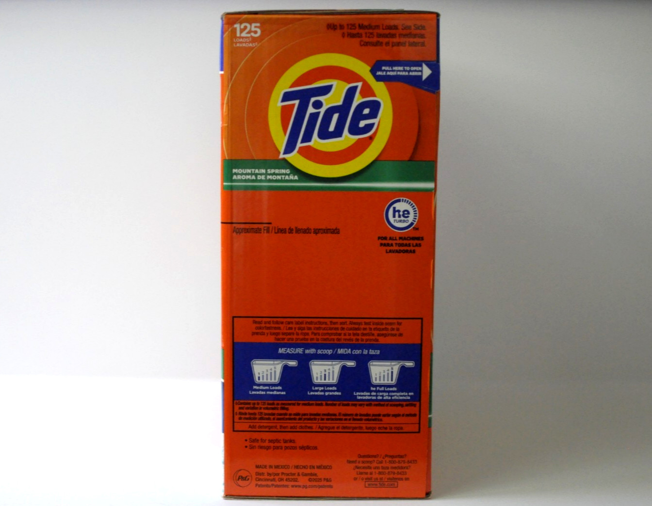 Tide Powder Laundry Detergent MOUNTAIN SPRING Scent 143 oz 125 Loads (Pack of 1)