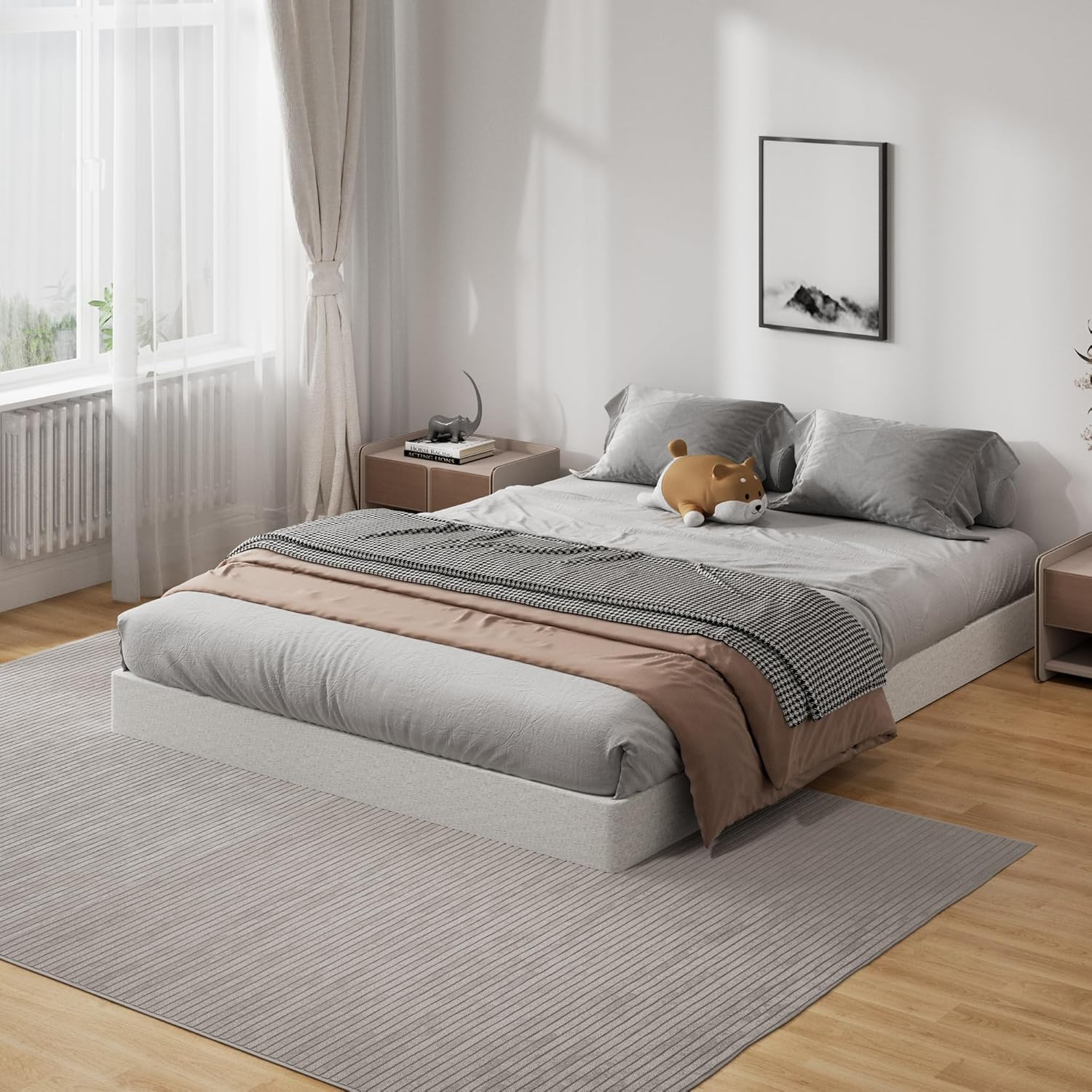 Snaye Queen Box Spring Bed Base 5 Inch, 3000Lbs Heavy Duty Box Spring Queen