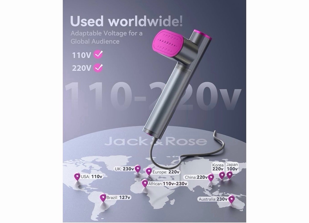 Jack ＆ Rose Travel Steamer for Clothes,100-220V Portable Iron,15s Heat Up,Stea 2
