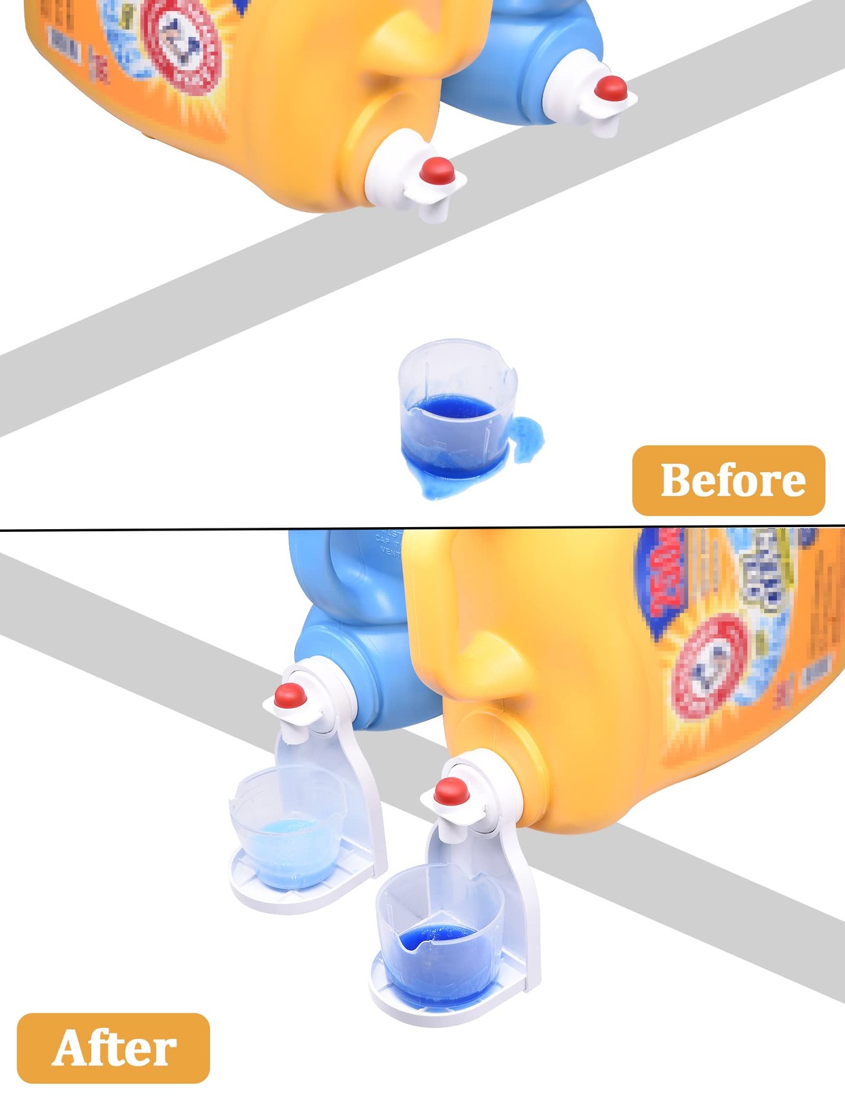 Laundry Detergent Cup Holder, Drip Tray Catcher for 1 Fl Oz (Pack of 2)