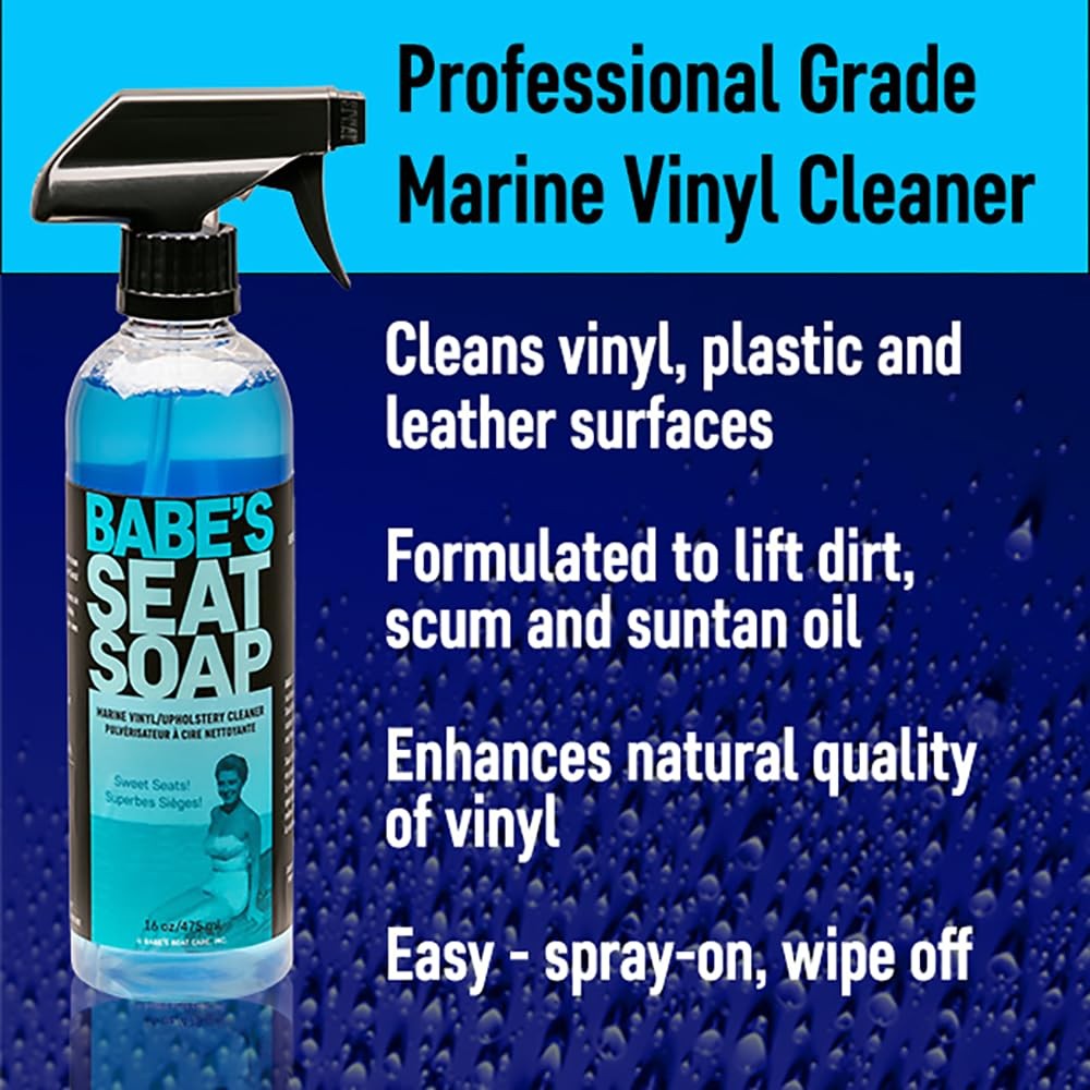 Babes Seat Soap Marine Vinyl Plastic Leather Cleaner Boat 1 Pint/Spray