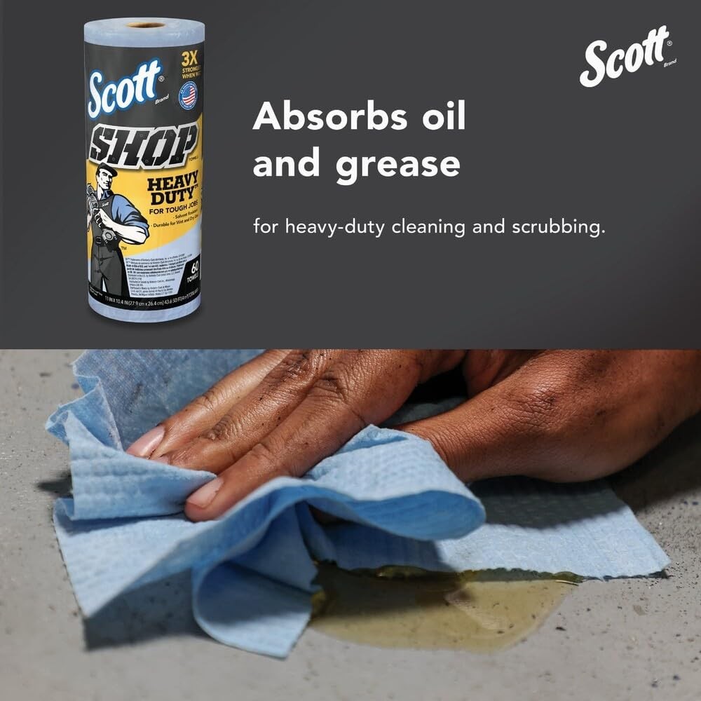 Scott Pro 11 In. W x 10.4 L Disposable 60 sheet (Pack of 1), Blue