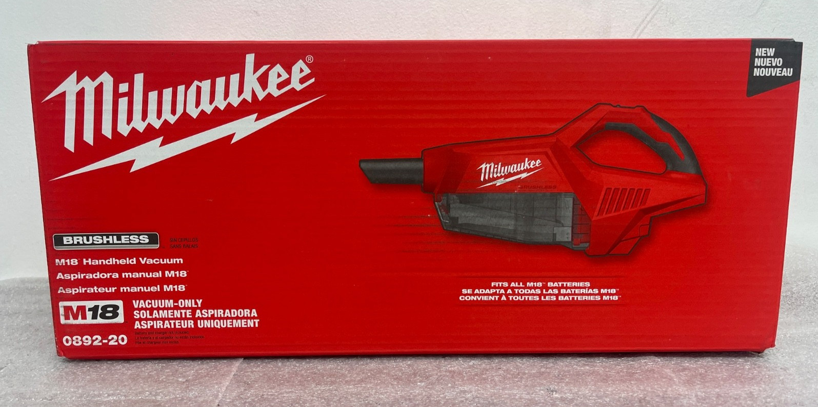 Milwaukee 0892-20 M18 Brushless Handheld Vacuum Tool Only 18V HEPA Filter