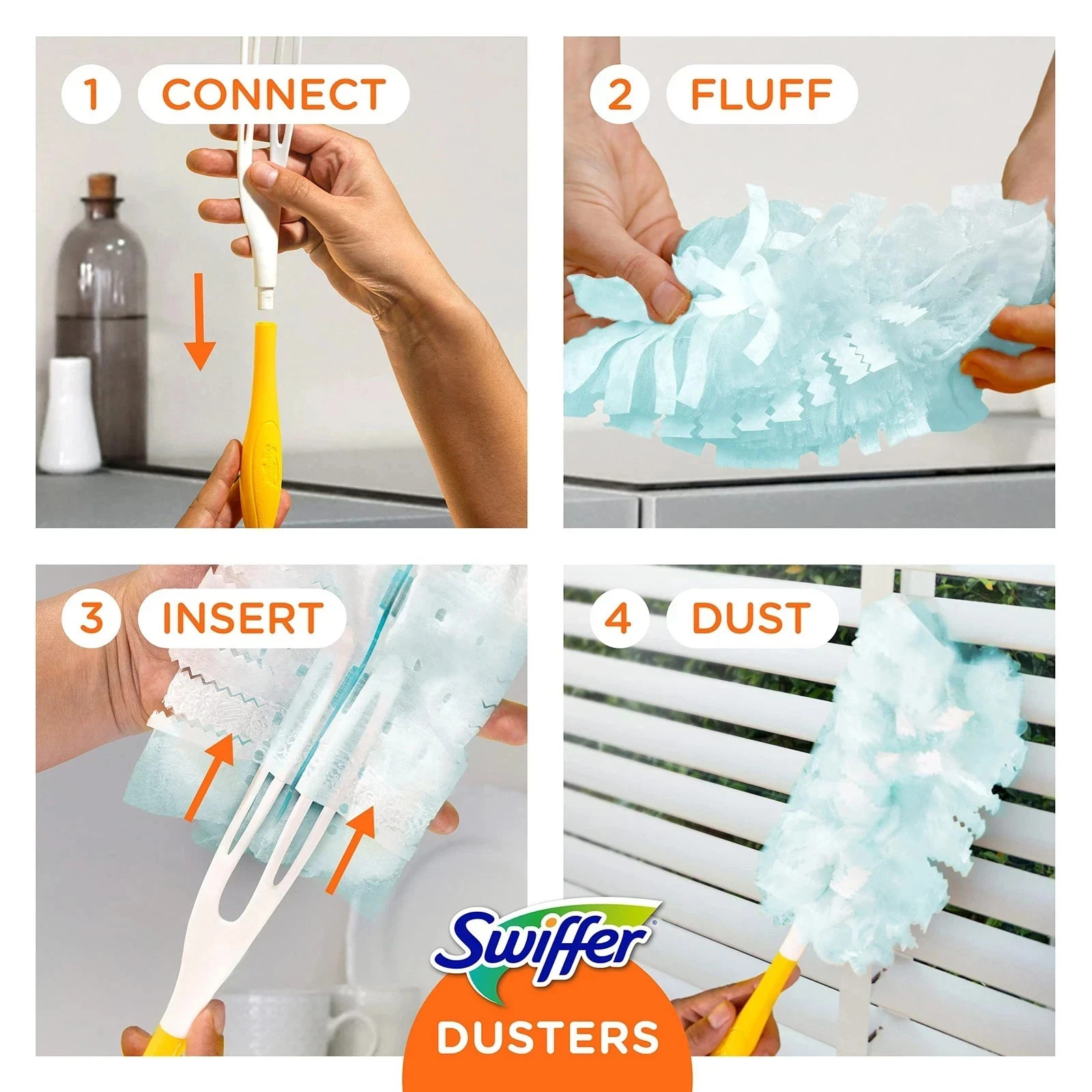 Swiffer Dusters Starter Kit, Kit Includes 1 Handle and 5 Dusters About this item
