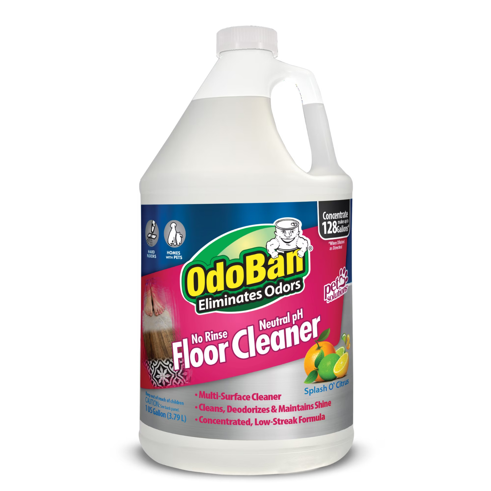 OdoBan No Rinse Neutral pH Floor Cleaner Concentrate, 1 Gallon – Select pack