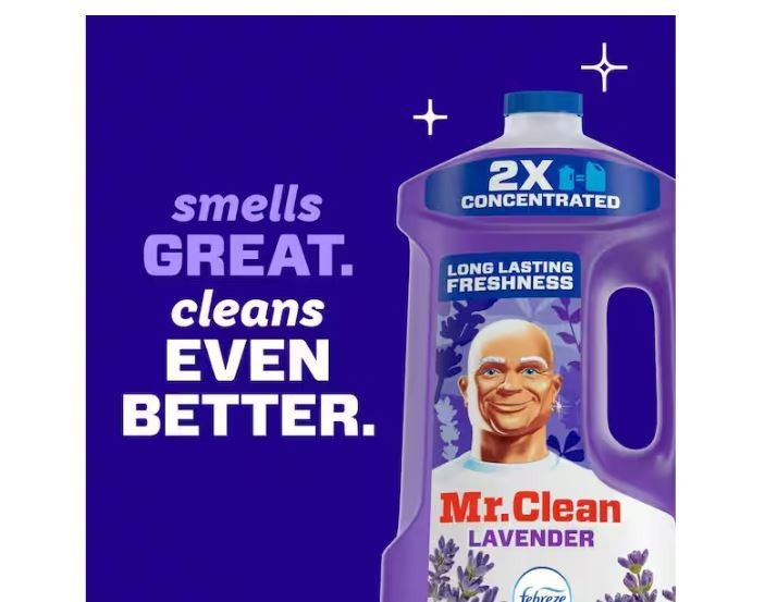 Mr. Clean 2X Concentrated Multi Surface Cleaner Febreze Lavender Grease 64 oz