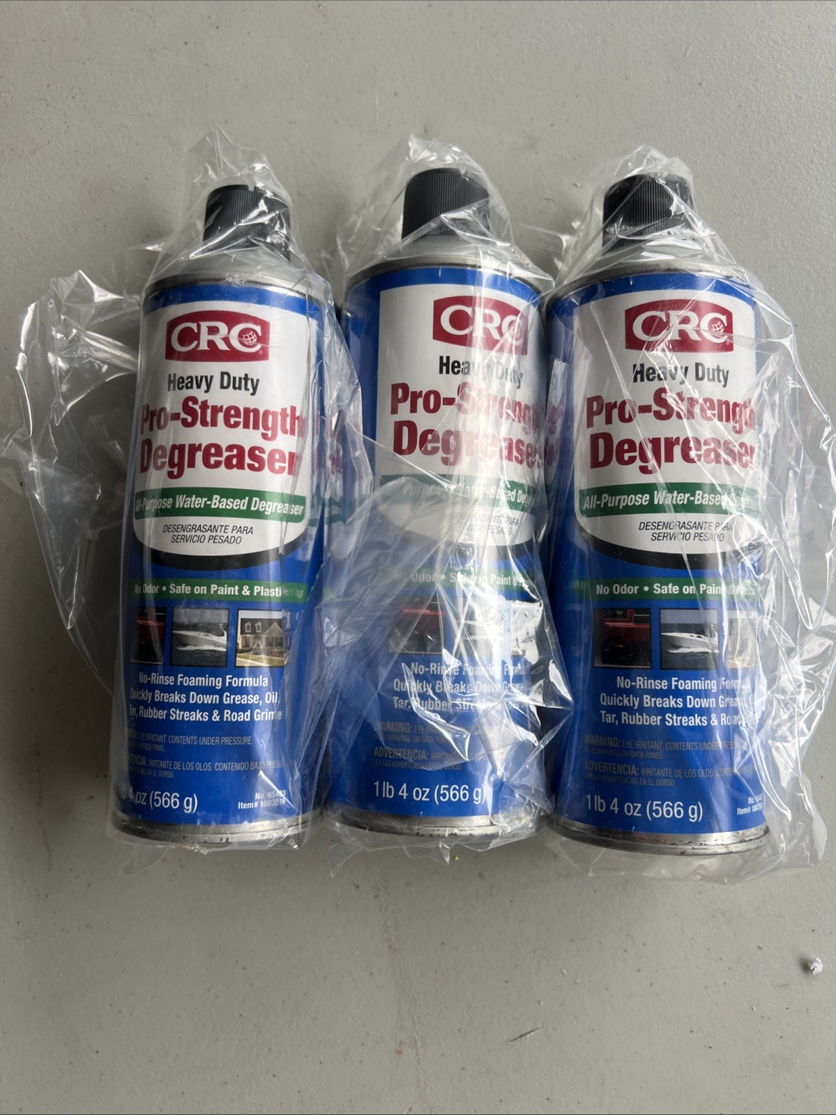 3 Pack CRC Heavy Duty Pro Strength Degreaser No Rinse Foaming Formula 20oz