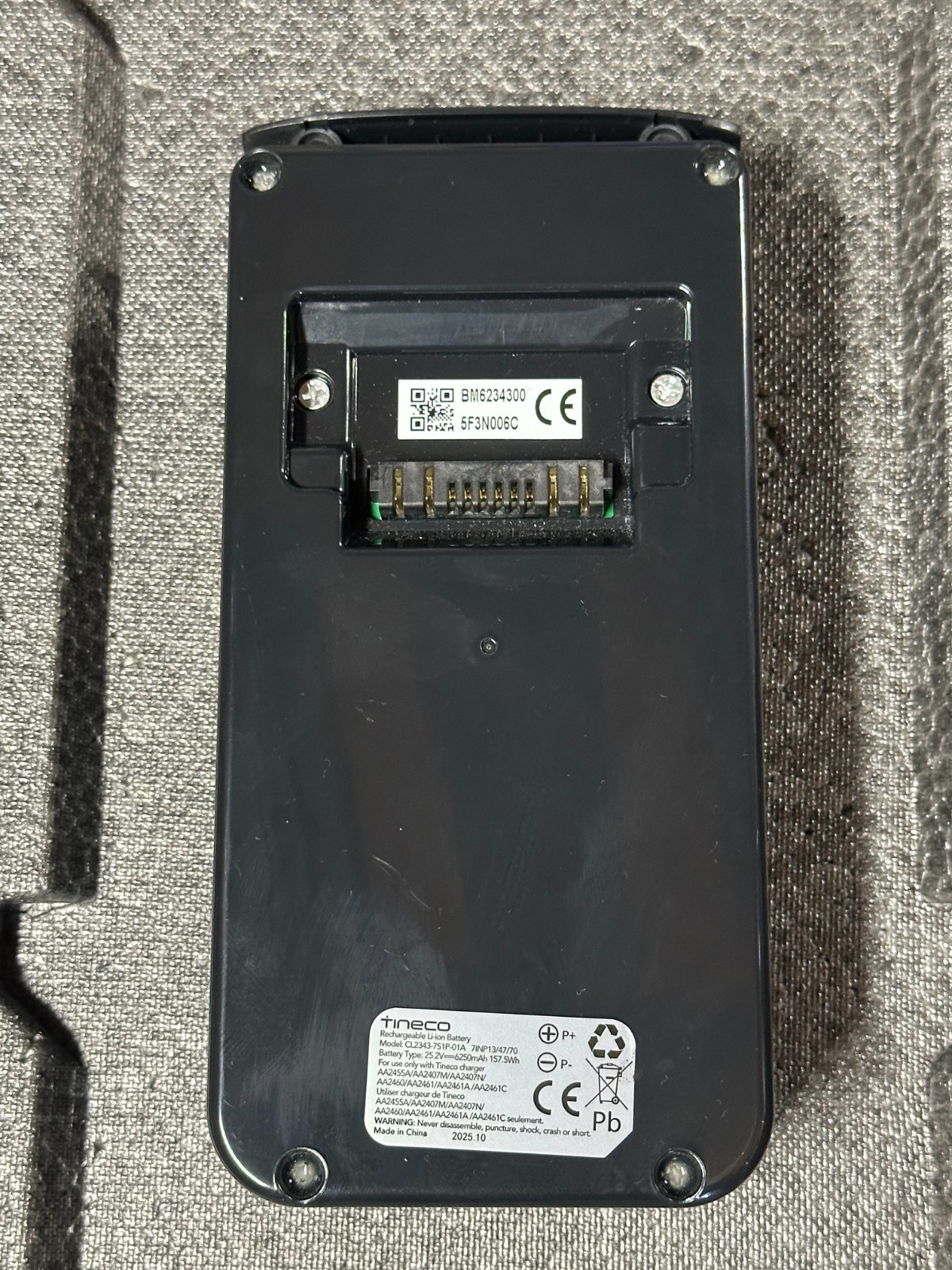 USED Battery only for Tineco FLOOR ONE S9 Artist Pro FW2B0100US CL2343-7S1P-01A