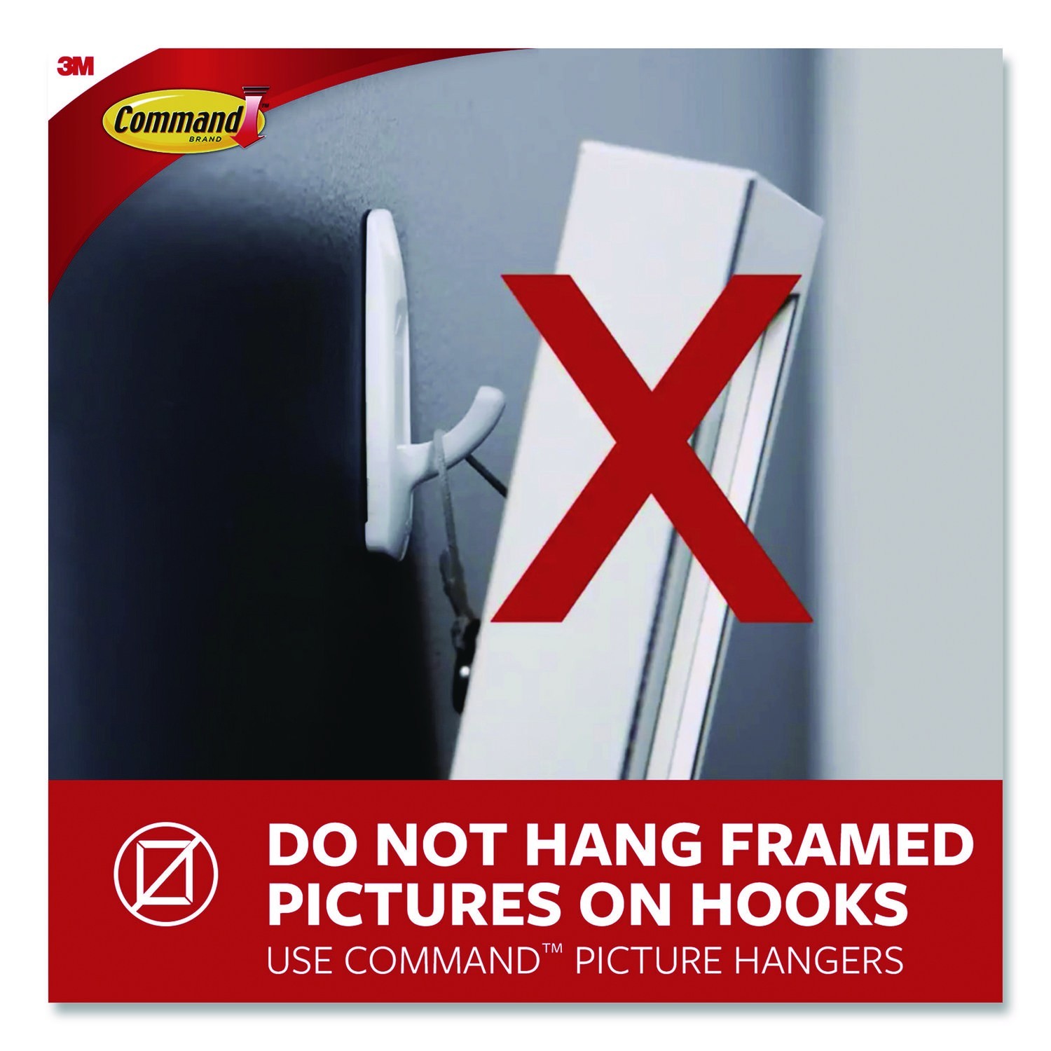 3M Command Damage-Free Hanging 12 Large Utility Hooks with 18 Large Strips 5lb