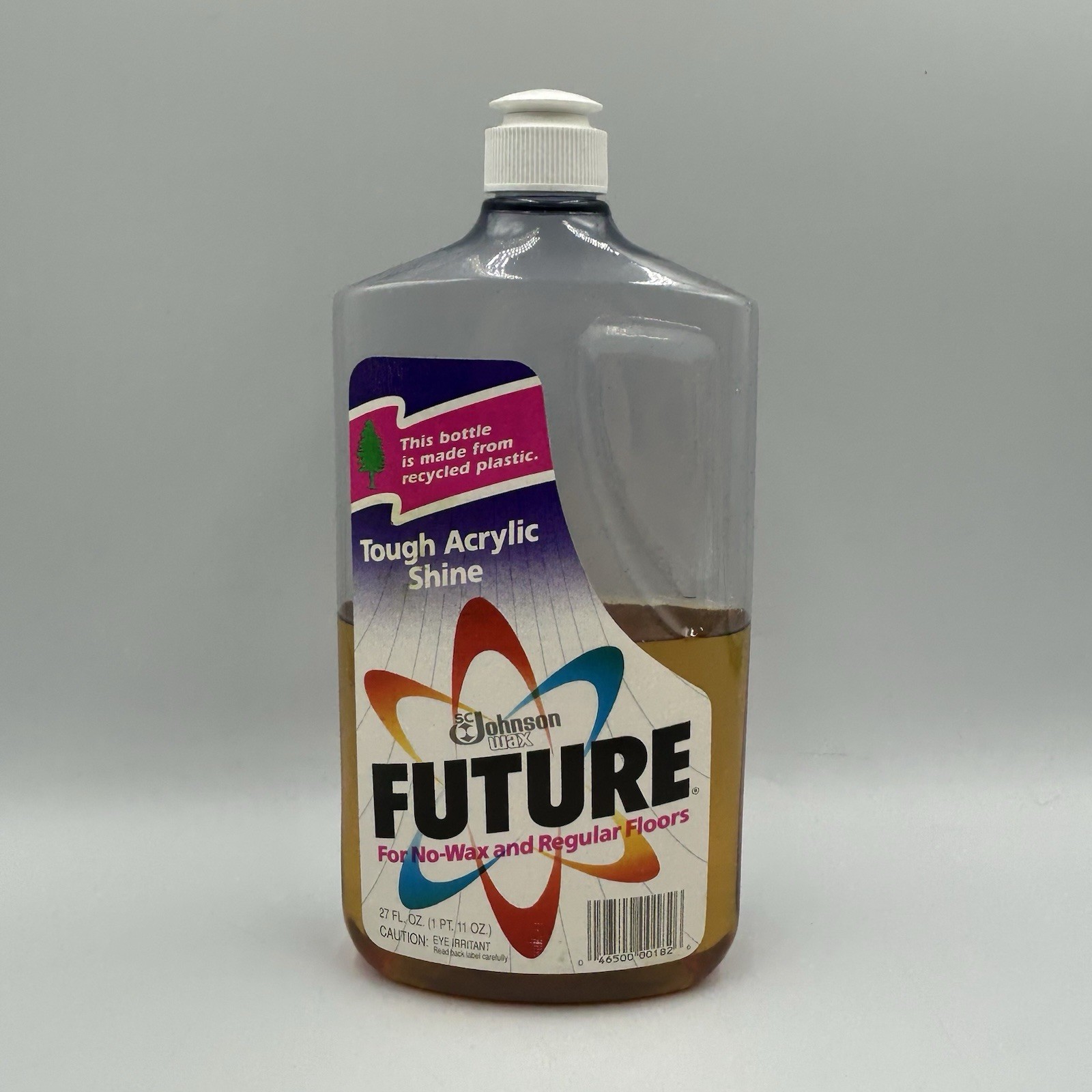 SC Johnson 90’s Future Acrylic Floor Finish Polish Wax 16 fl oz Half Full