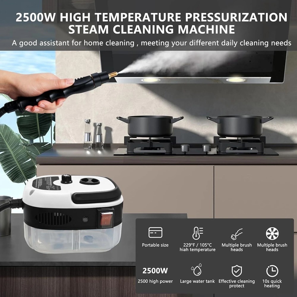 2500W Handheld Steam Cleaner High Pressure Household Car Steam Cleaning Machine