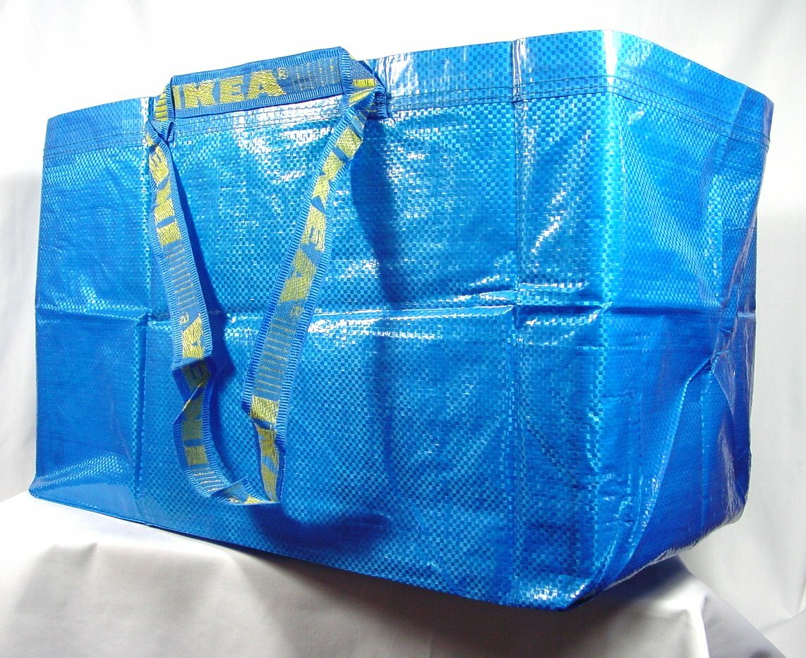5 IKEA Large Reusable Shopping Bag Laundry Tote Grocery Shopping Eco Beach Bags
