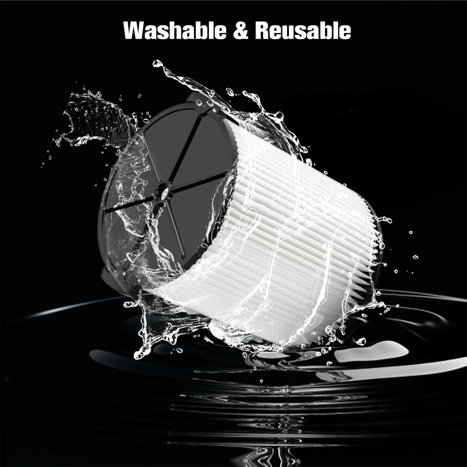 VF4000 Washable Pleated Filter – Replacement for RIDGID Wet/Dry Shop Vac