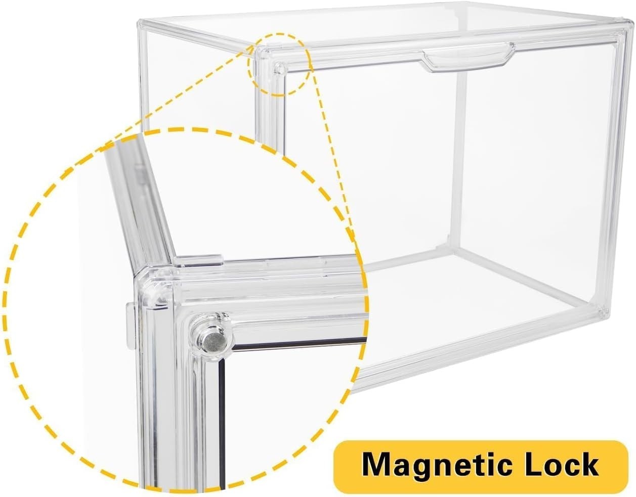 Clear Acrylic Storage Box with Lift-Off Lid – Perfect for Shoes & Collectibles