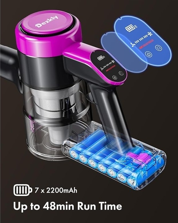 Dezkly Cordless Vacuum Cleaner, 8 in 1 Lightweight Stick Vacuum.