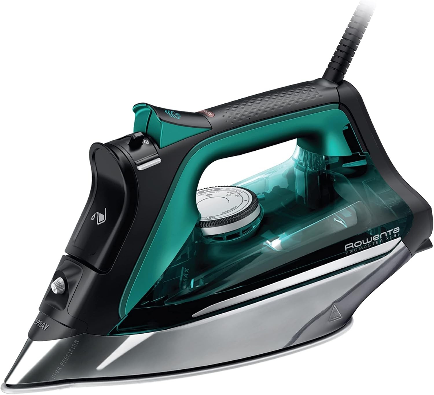 Pro Master Stainless Steel Soleplate Steam Iron for Clothes, Anti-Drip Protec…