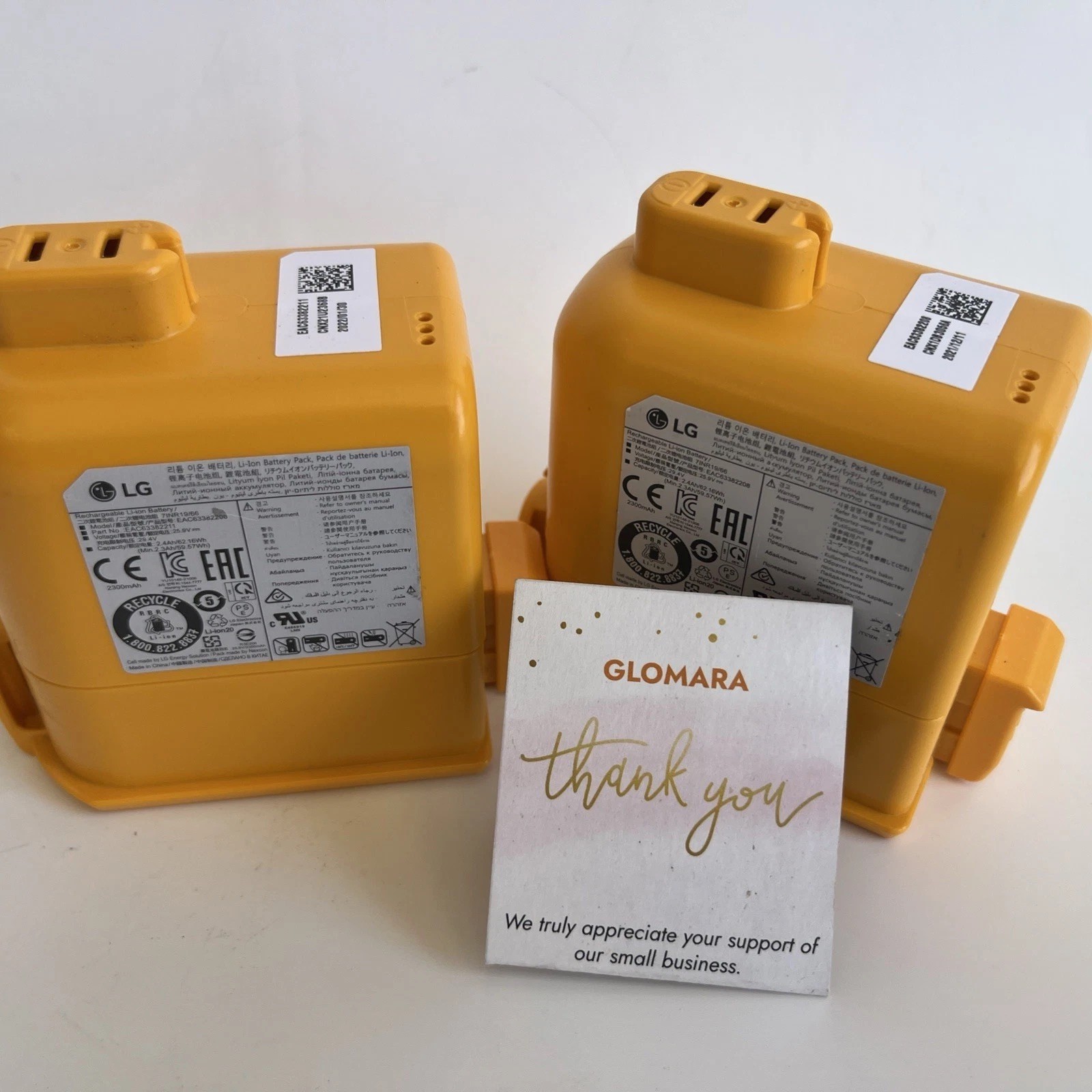 LG CordZero A9 Kompressor Li-Ion Rechargeable Battery Set of 2