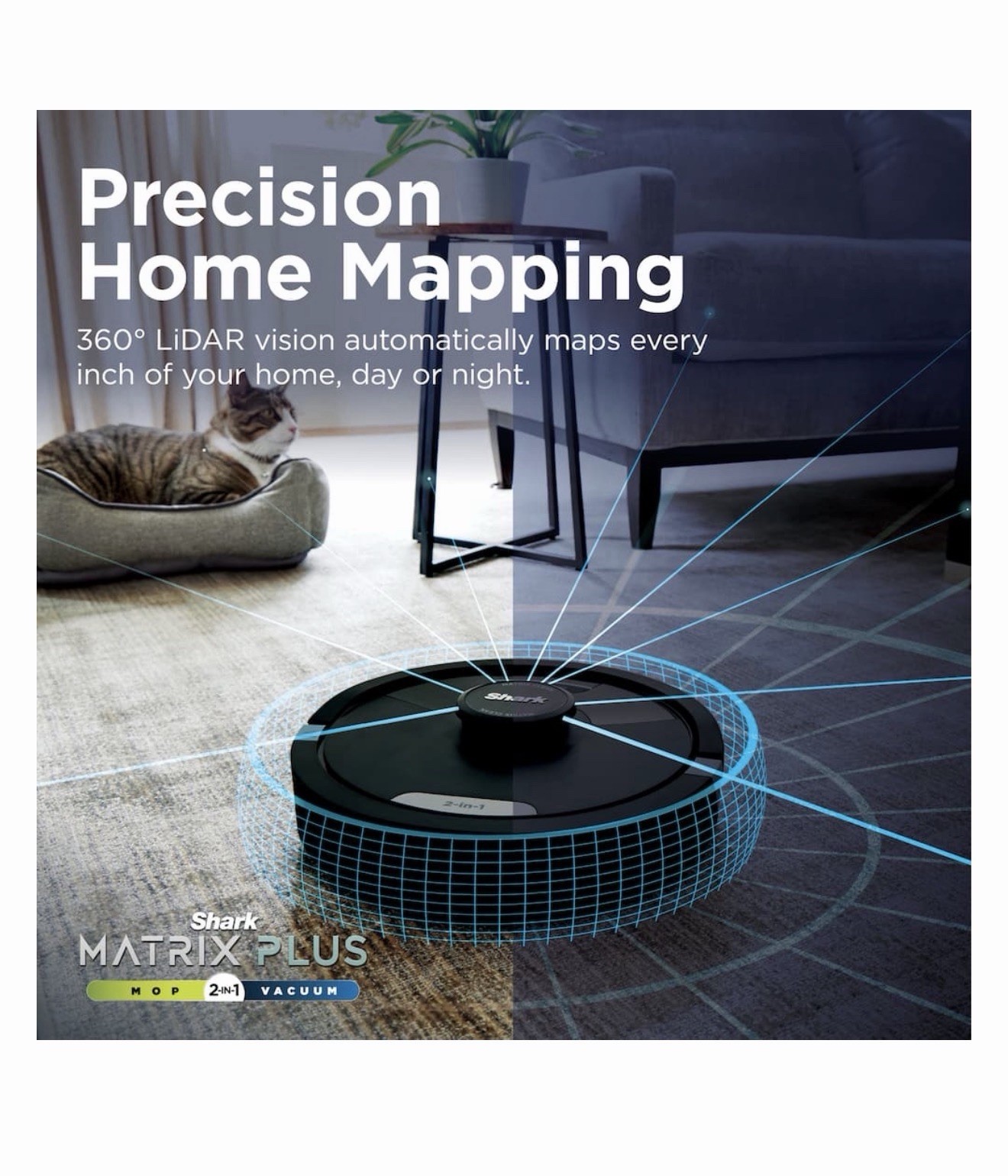 Shark Matrix Plus 2-in-1 Robot Vacuum & Mop Bagless Self-Empty LiDAR HEPA