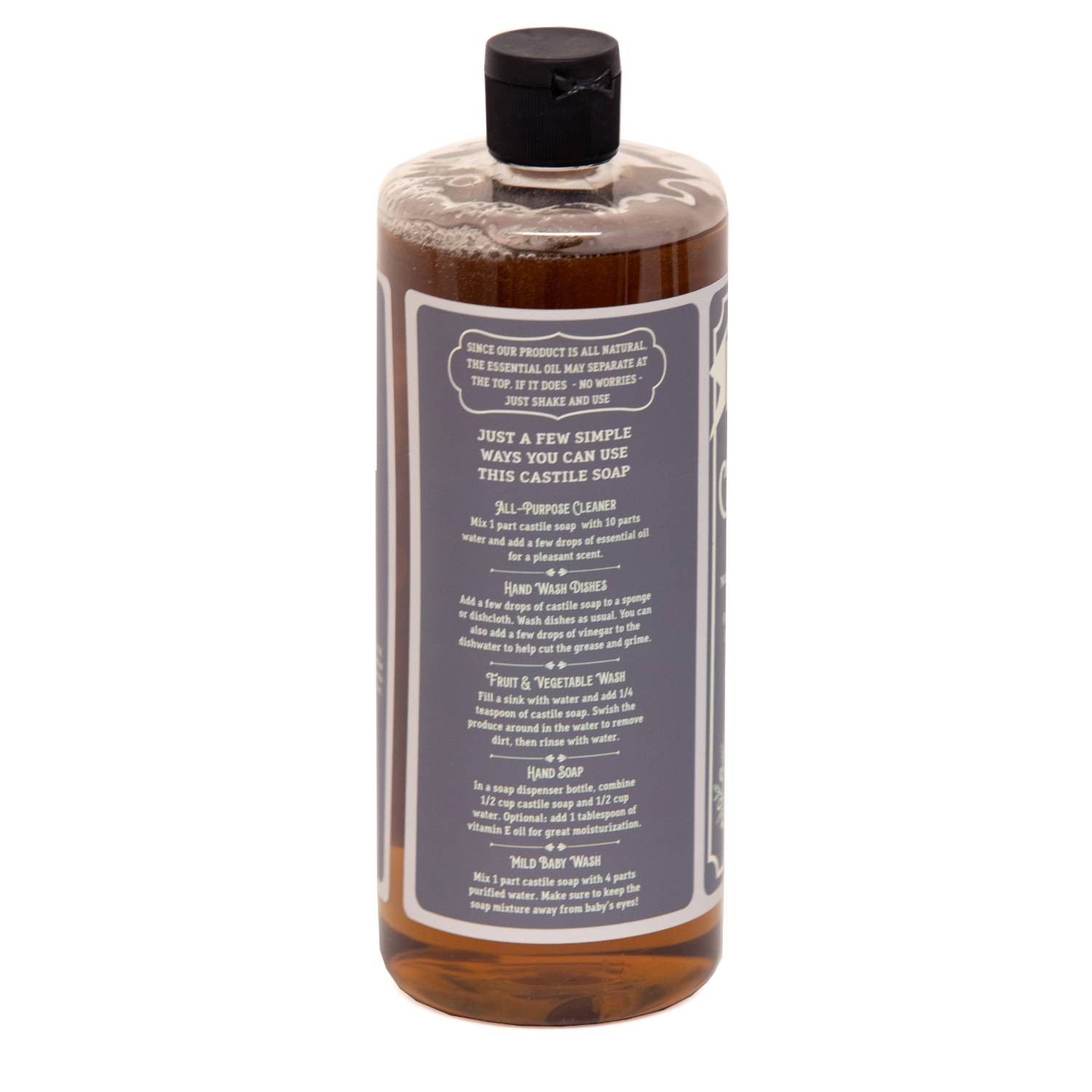 Lehman’s Concentrated Liquid Castile Soap, Multipurpose, 32 fl oz