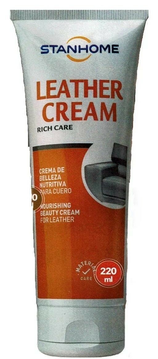 Leather cream crema STANHOME nutre y abrillanta productos de cuero 220ML