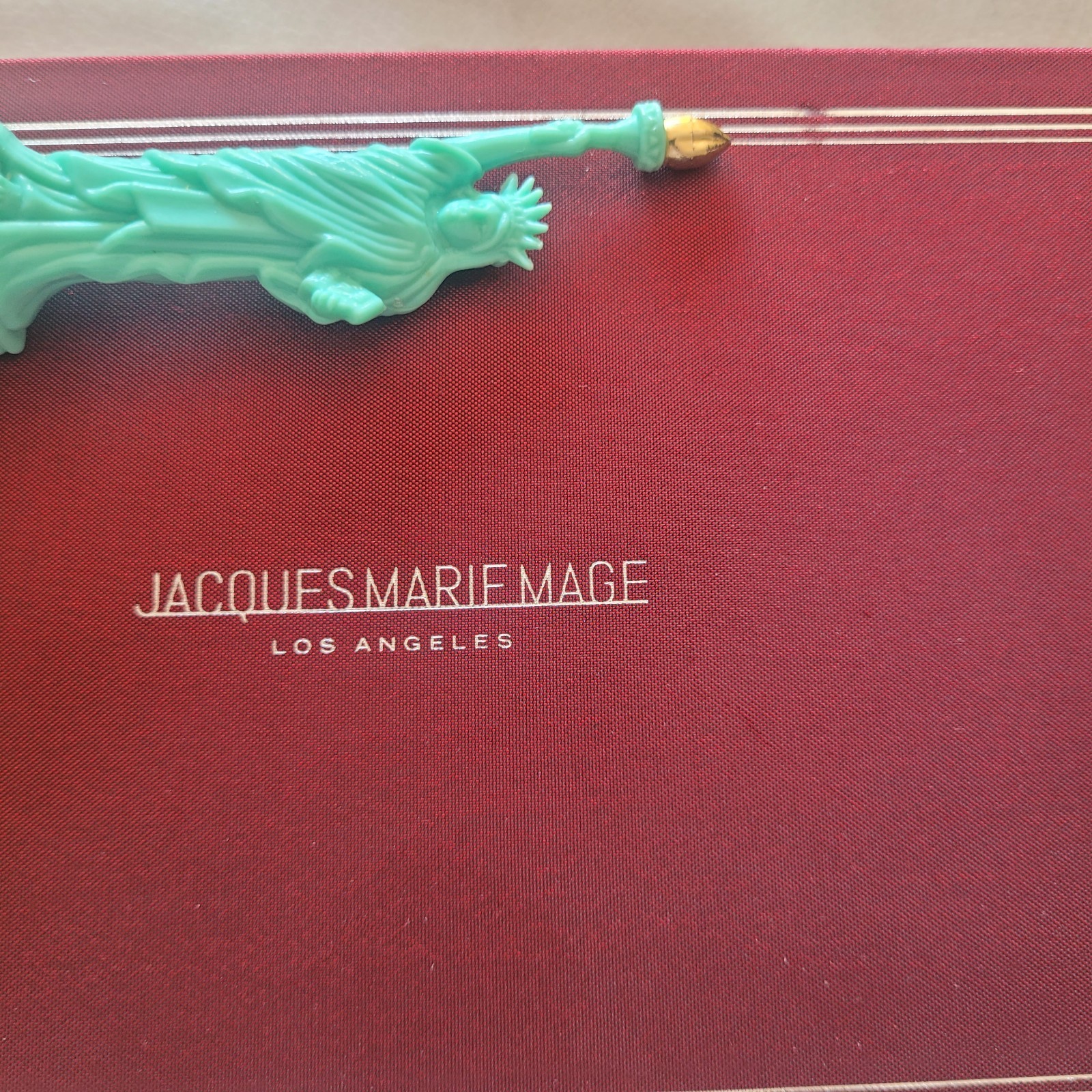 Jacques Marie Mage Gift Box Hard Case Glasses Red Silver Logo 7.75 x 4.5 in