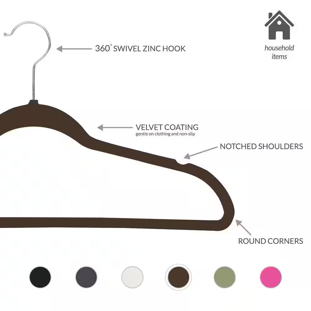 Brown Velvet Hangers 25-Pack Free Shipping NEW