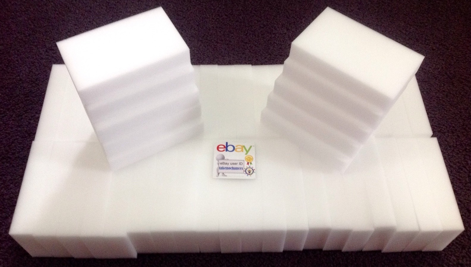 50 PREMIUM Grade Melamine Sponge Eraser BULK PACK 3/4″ Works Like Magic!